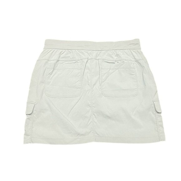Athleta Trekkie Cargo Skort Women's 10 Gray Ripstop Zip Pockets Stretch Skirt - Picture 3 of 8